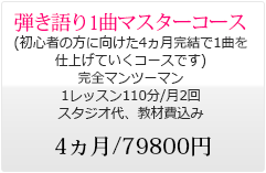 弾き語り1曲マスターコース   4ヵ月/79800円